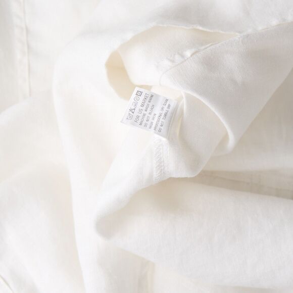 La Redoute Essentials Womens 16 100% Linen Popover Shirt Resort Costal Lagenlook - Picture 7 of 13